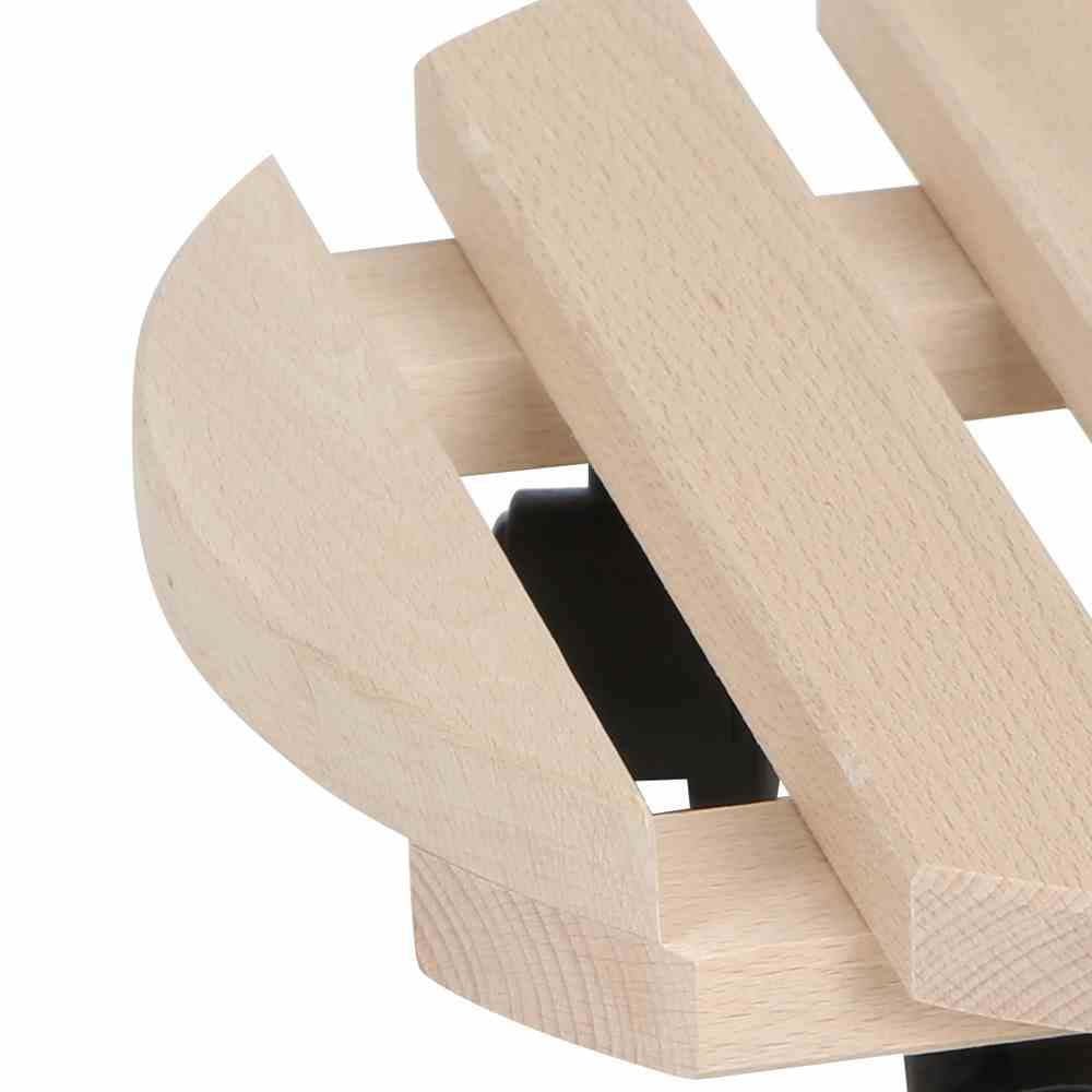 Holz - Rolluntersetzer Ø 35 cm, natur Tragkraft: 100 kg, Buchenholz - SHW - FIRE