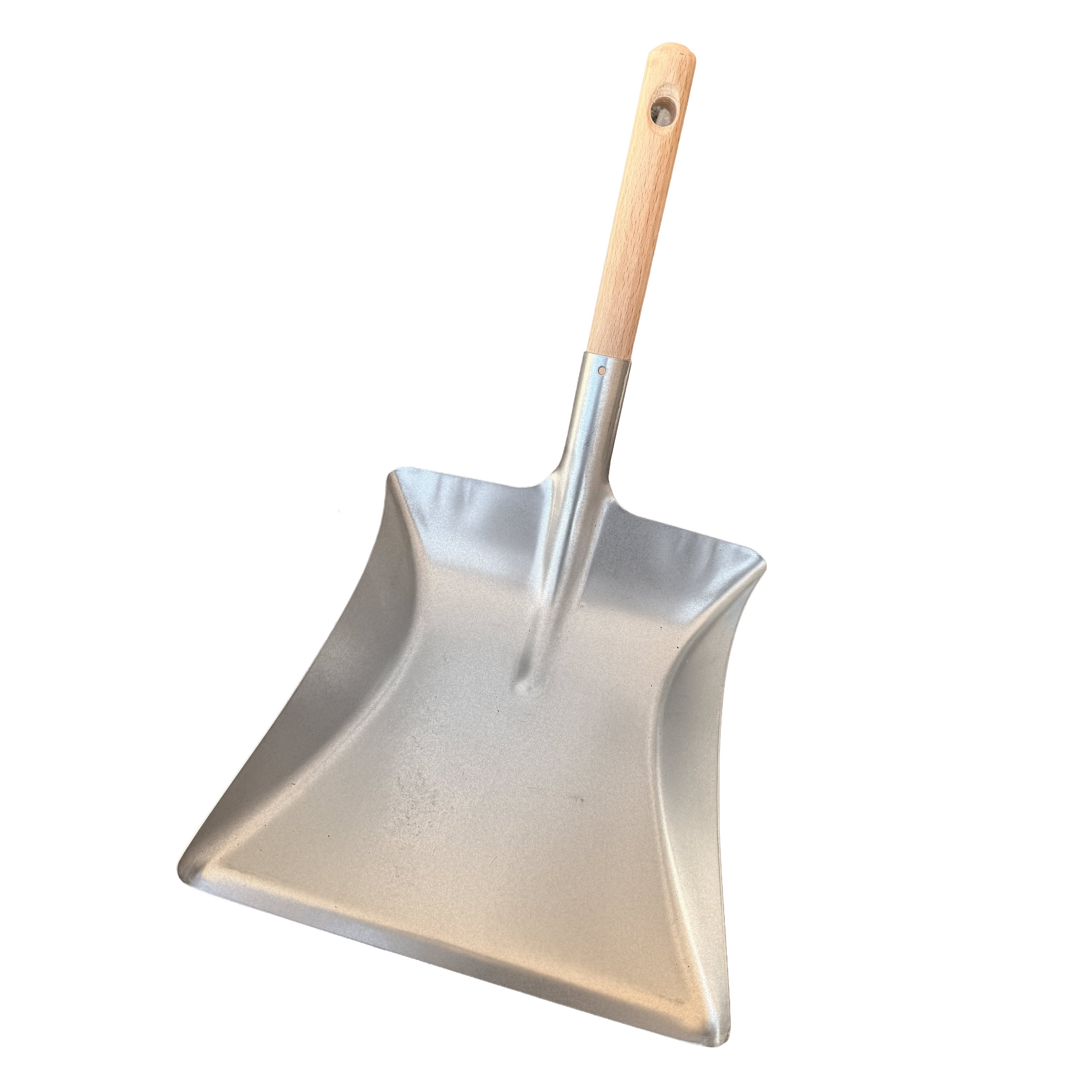 SHW Friedrichstal Metall-Kehrschaufel mit stabilem Holzgriff für Haus, Hof und Garten