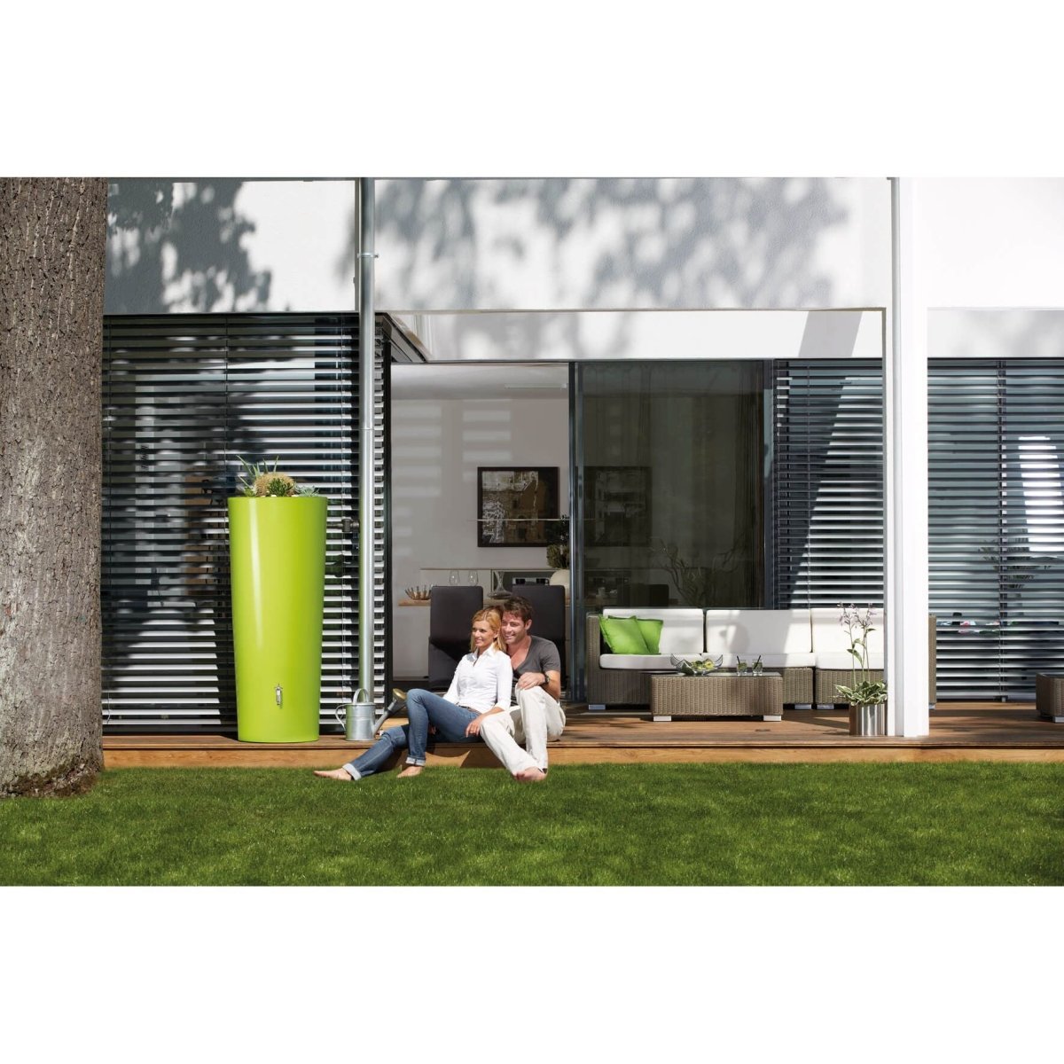 GARANTIA COLOR 2in1 Regenspeicher 350 L, mit integrierter Pflanzschale - SHW - FIRE