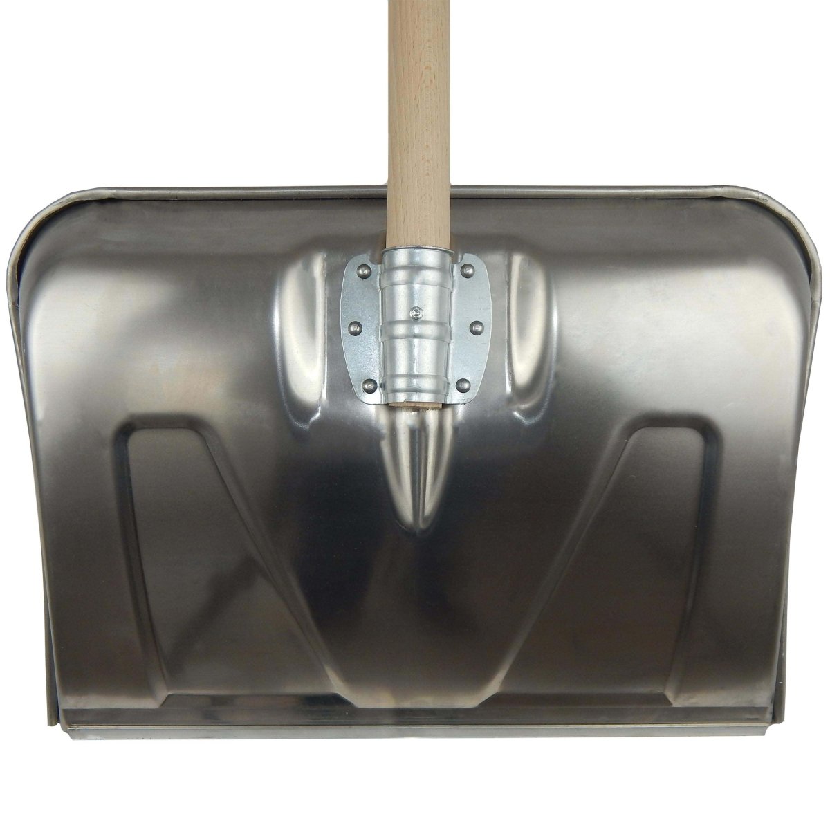 SHW Aluminium Schneeräumer mit hochgezogenem Seitenrand und Holzstiel - SHW - FIRE
