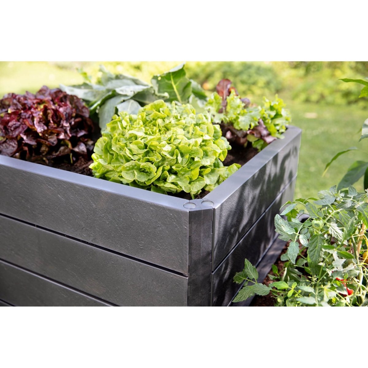 GARANTIA Hochbeet mit Wassersparsystem - Stone - SHW - FIRE