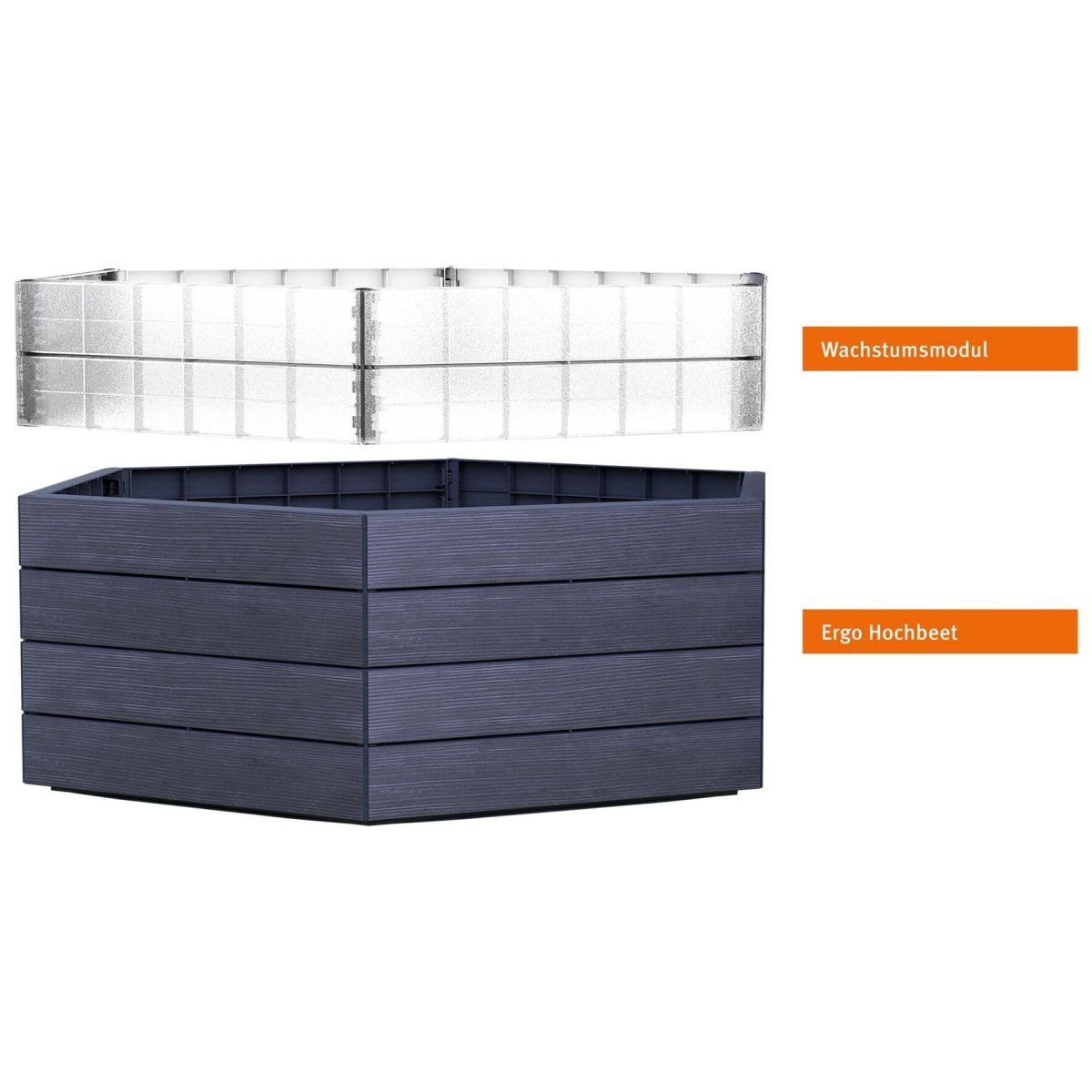 GARANTIA Hochbeet XL 75 mit Wachstumsmodul & Wassersparsystem - SHW - FIRE