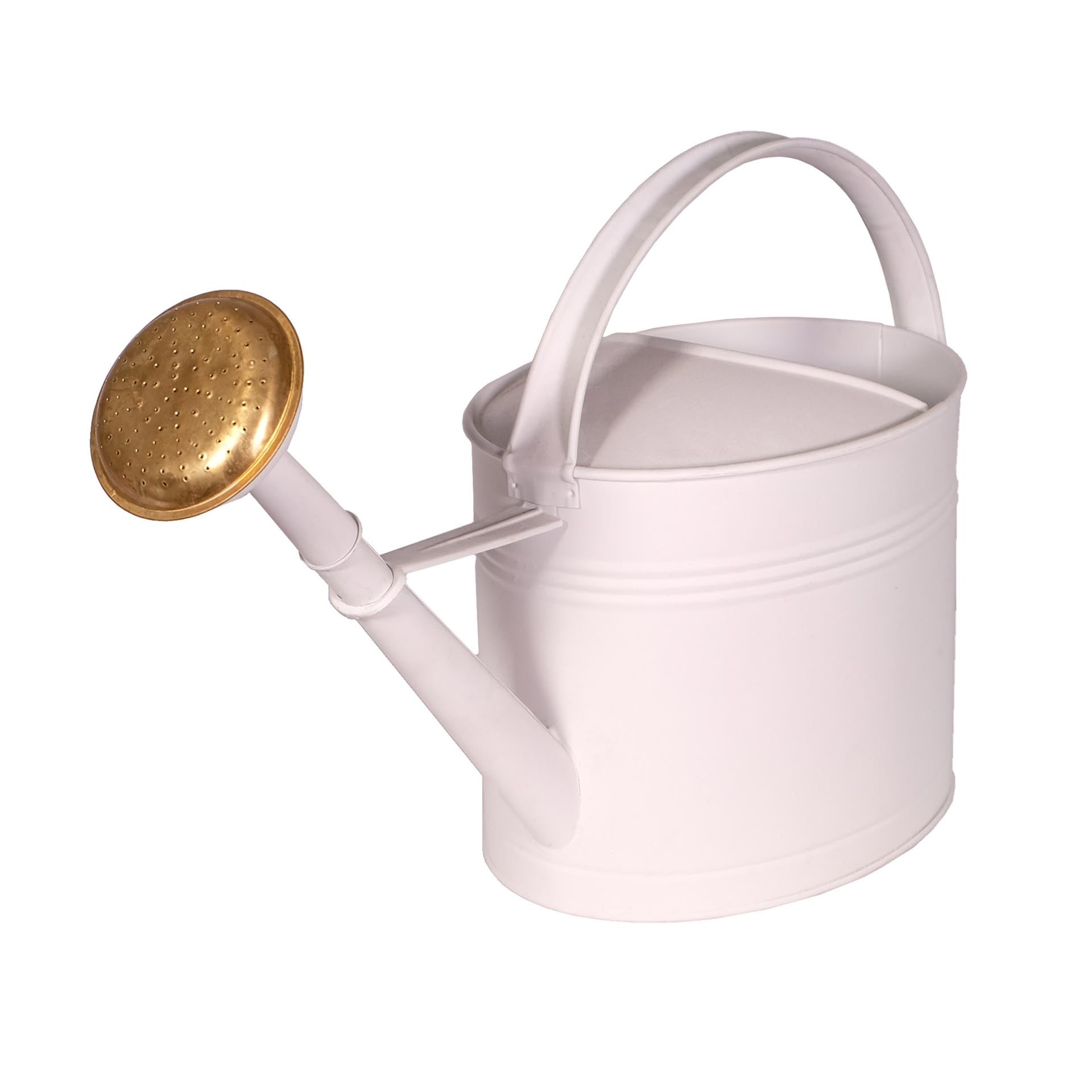 VIDEX Metall-Gießkanne - gold/weiß - 8 Liter
